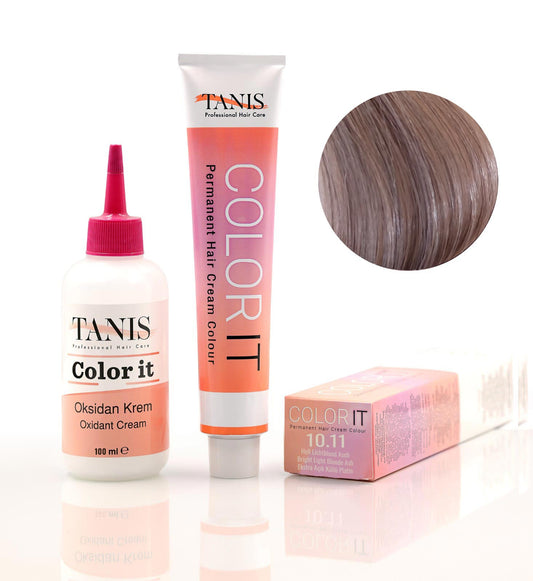 TANİS COLOR-IT (100 ML) Permanent Saç boyası 10.11 (Ekstra Açık Küllü Platin)