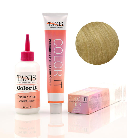 TANİS COLOR-IT (100 ML) Permanent Saç boyası 10.3 (Altın Platin)