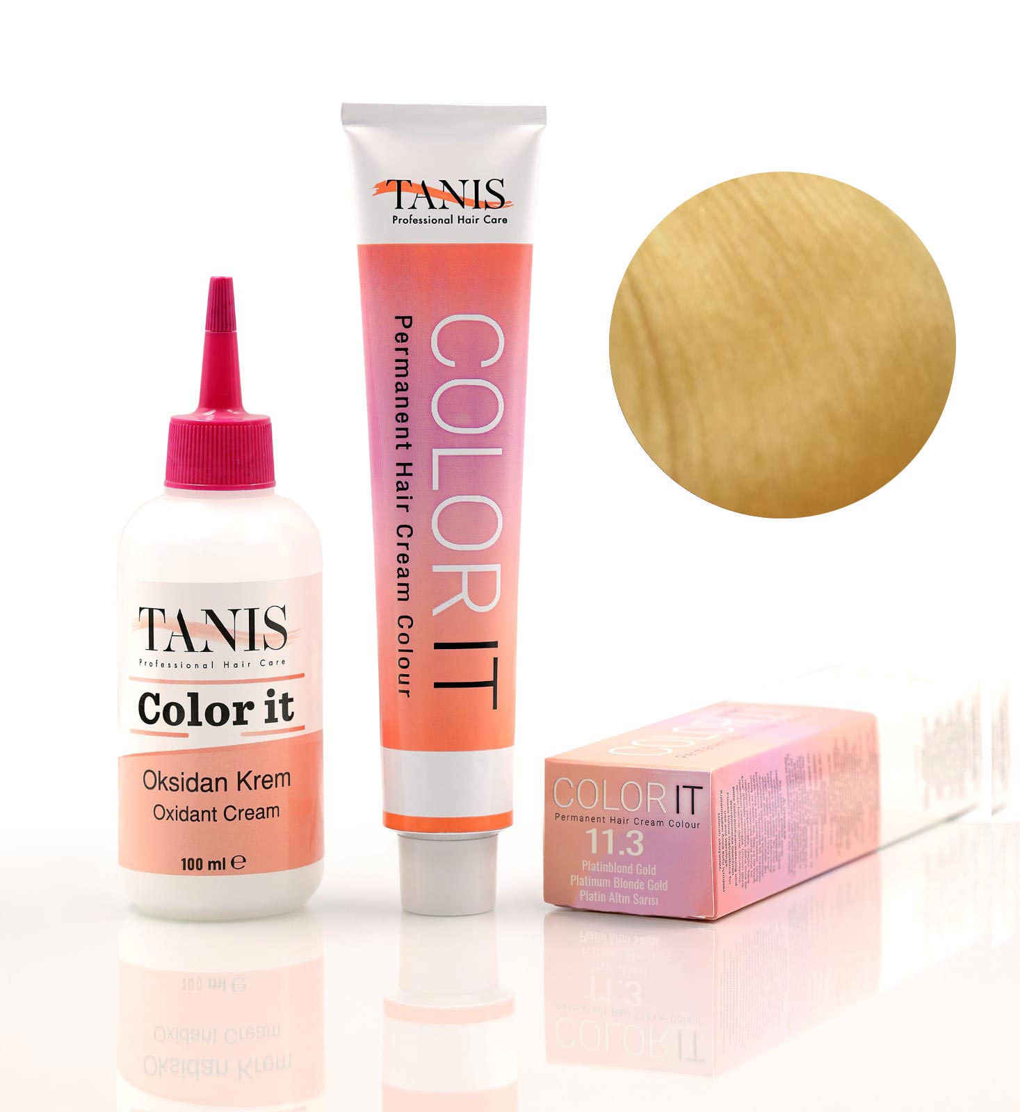 TANİS COLOR-IT (100 ML) Permanent Saç boyası 11.3 (Platin Altın Sarışın)