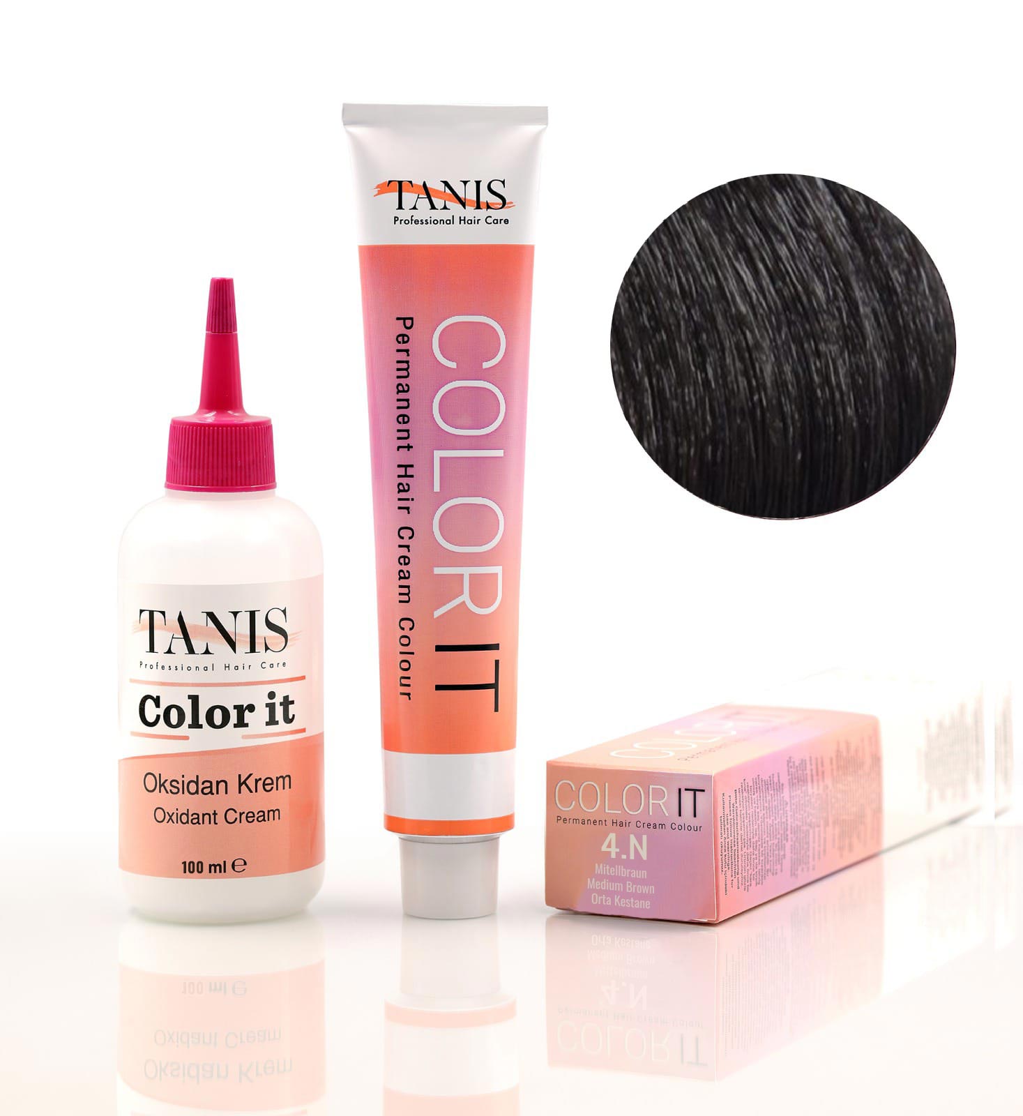 TANİS COLOR-IT (100 ML) Permanent Saç Boyası 4N (Orta Kestane)