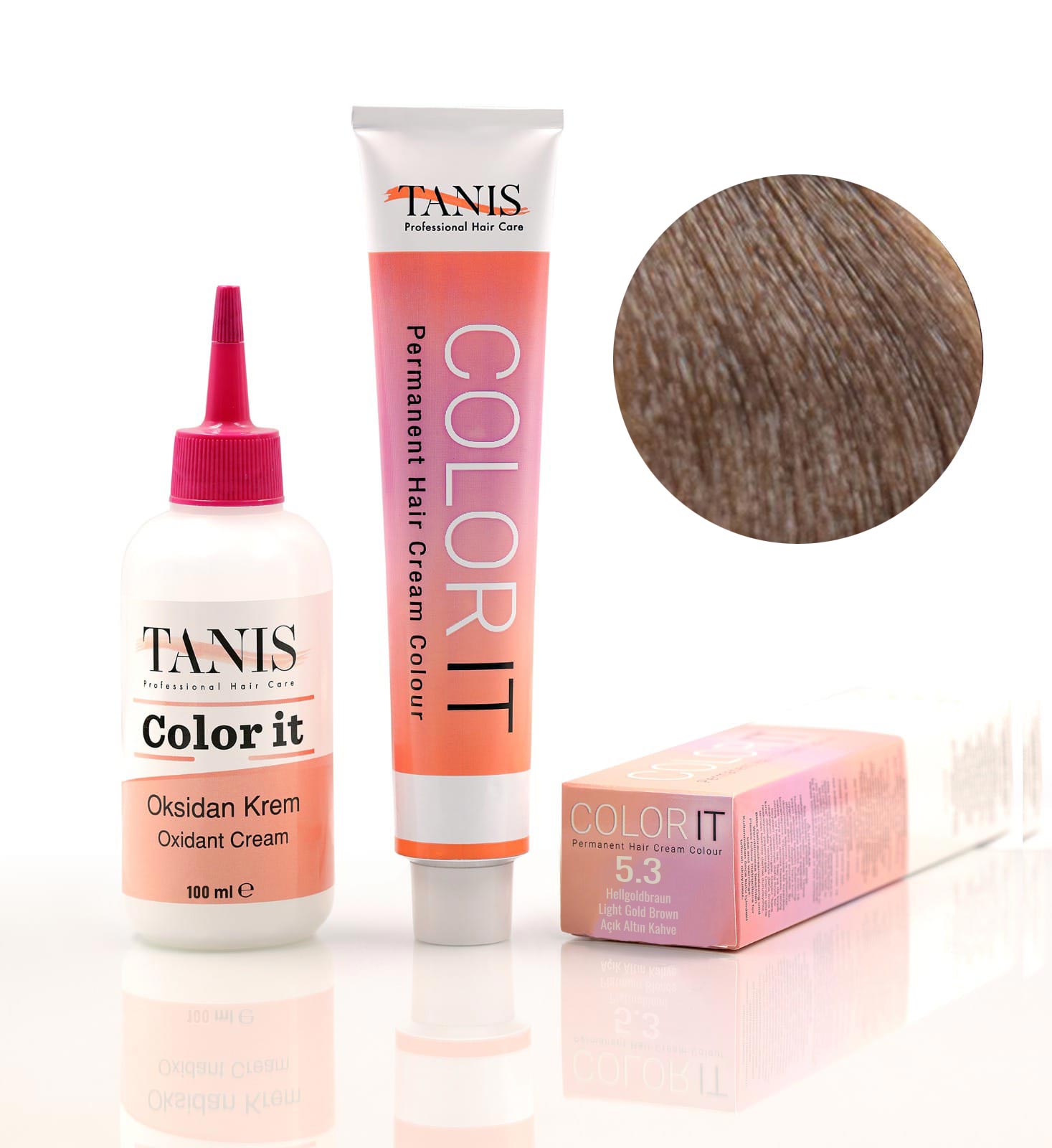 TANİS COLOR-IT (100 ML) Permanent Saç boyası 5.3 (Açık Altın Kahvereng