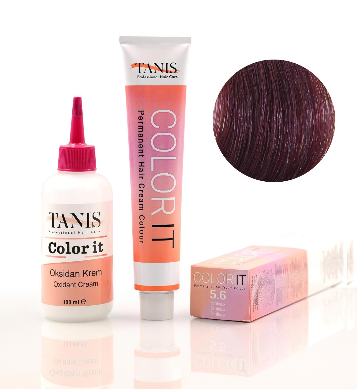 TANİS COLOR-IT (100 ML) Permanent Saç boyası 5.6 (Bordeaux)