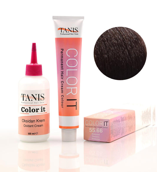 TANİS COLOR-IT (100 ML) Permanent Saç boyası 55.66 (Beaujoulais)