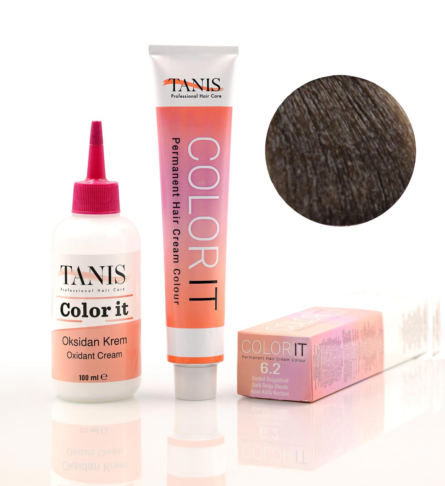 TANİS COLOR-IT (100 ML) Permanent Saç boyası 6.2 (Koyu Küllü Kestane)