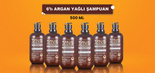 Tanis 6'llı Argan Yağlı şampuan(500 ml)