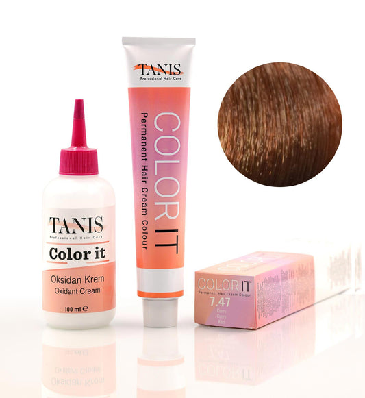 TANİS COLOR-IT (100 ML) Permanent Saç boyası 7.47 (Köri)