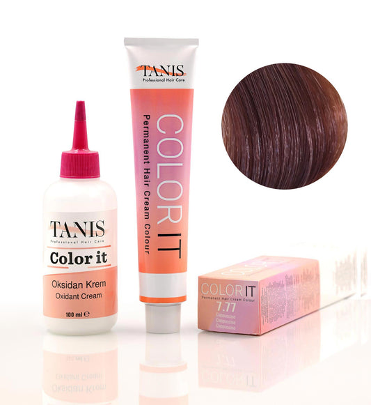 TANİS COLOR-IT (100 ML) Permanent Saç boyası 7.77 (Kapuçino)