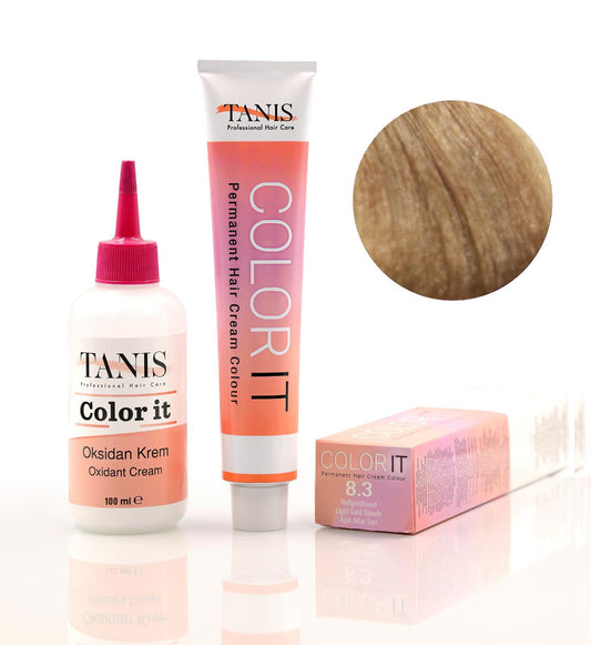 TANİS COLOR-IT (100 ML) Permanent Saç boyası 8.3 (Açık Altın Sarışın)