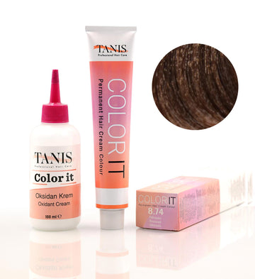 TANİS COLOR-IT (100 ML) Permanent Saç boyası 8.74 (Jakaranda)