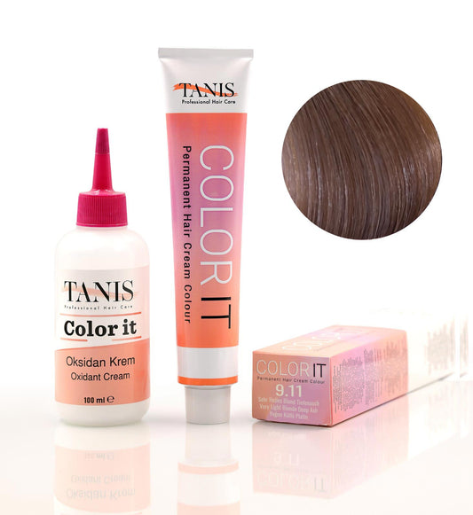 TANİS COLOR-IT (100 ML) Permanent Saç boyası 9.11 (Yoğun Küllü Platin)