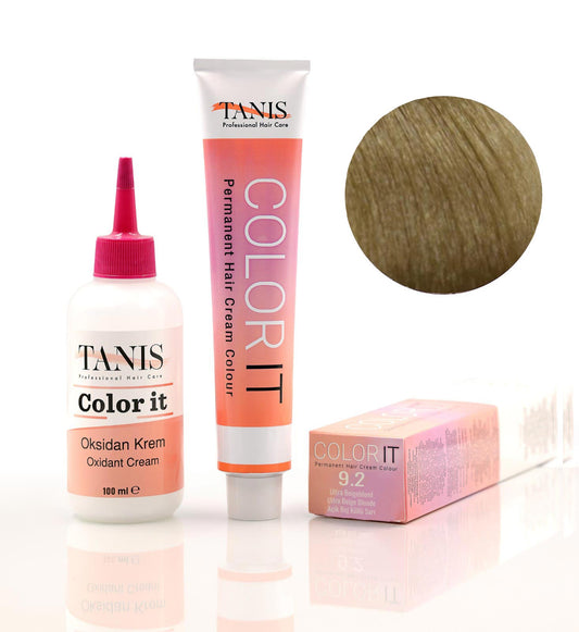 TANİS COLOR-IT(100 ML) Permanent Saç boyası 9.2 (Açık Bej Küllü Sarı)