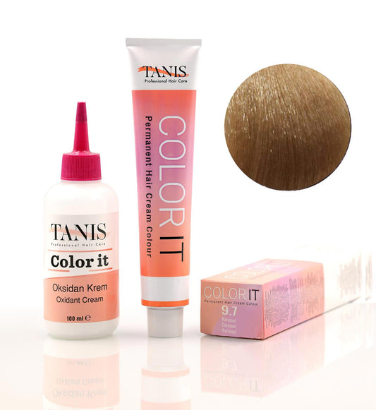 TANİS COLOR-IT (100 ML) Permanent Saç boyası 9.7 (Karamel)