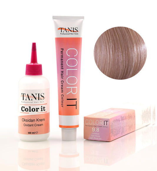 TANİS COLOR-IT (100 ML) Permanent Saç boyası 9.8 (Light Blonde İnci)