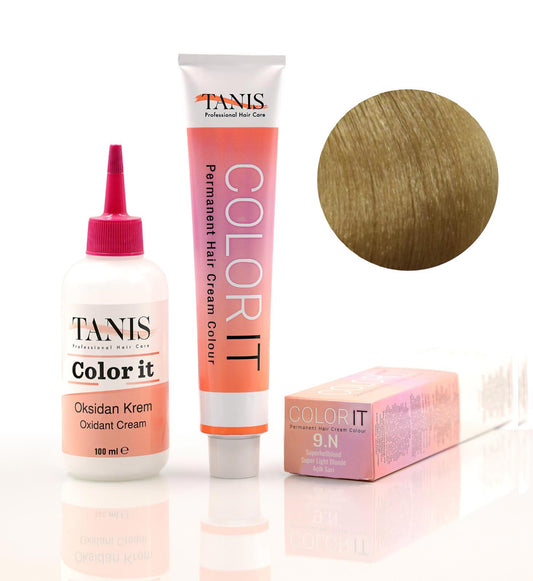 TANİS COLOR-IT (100 ML) Permanent Saç boyası 9N (Açık sarı)