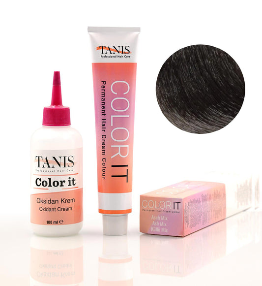 TANİS COLOR-IT (100 ML) Permanent Saç boyası Küllü Mix (Asch Mix)