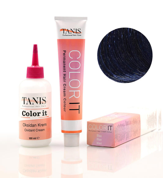 TANİS COLOR-IT (100 ML) Permanent Saç boyası Mavi (Blau)