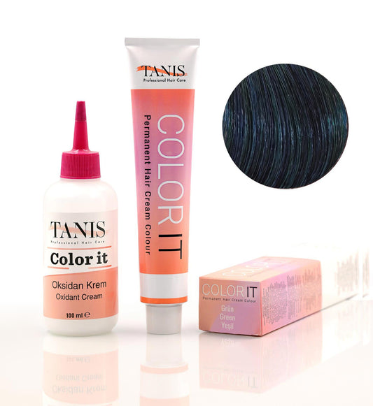 TANİS COLOR-IT (100 ML) Permanent Saç boyası Yeşil (Grün)