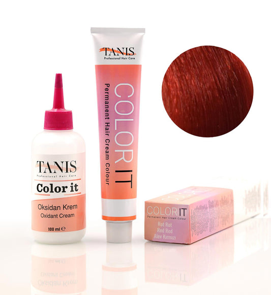 TANİS COLOR-IT (100 ML) Permanent Saç boyası Alev Kırmızı (Rot rot)